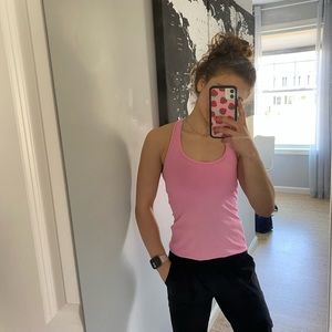 Pink lululemon tank top